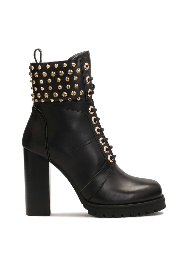 Kazar Kazar Gležnarji z vezalkami  zlata / črna