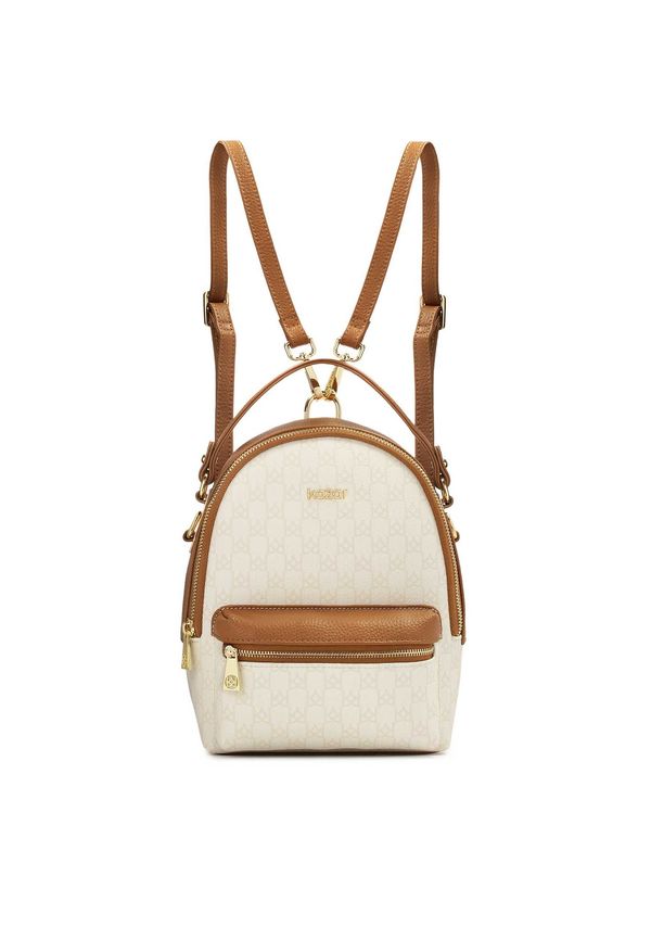 Kazar Kazar Nahrbtnik  karamel / off-bela