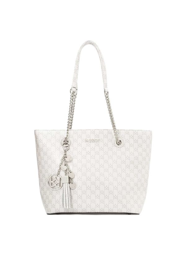 Kazar Kazar Nakupovalna torba  bež / bela