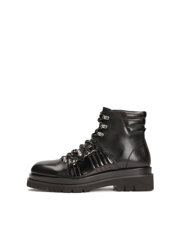 Kazar Studio Kazar Studio Gležnarji z vezalkami  črna