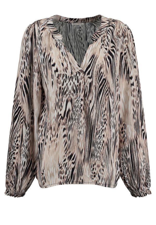 Key Largo Key Largo Bluza 'Roots'  bež / svetlo bež / črna