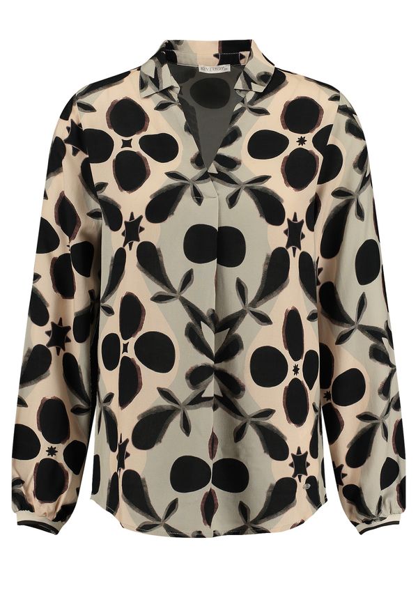 Key Largo Key Largo Bluza 'RUSH'  bež / čokolada / kaki / črna