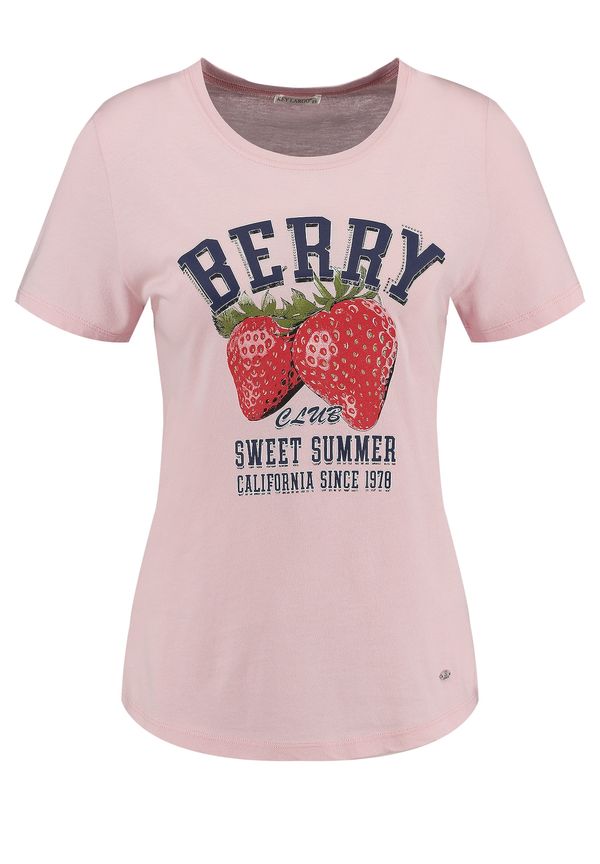 Key Largo Key Largo Majica 'Berry'  marine / oliva / svetlo roza / rdeča