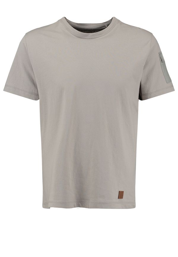 Key Largo Key Largo Majica 'Cover'  siva / off-bela