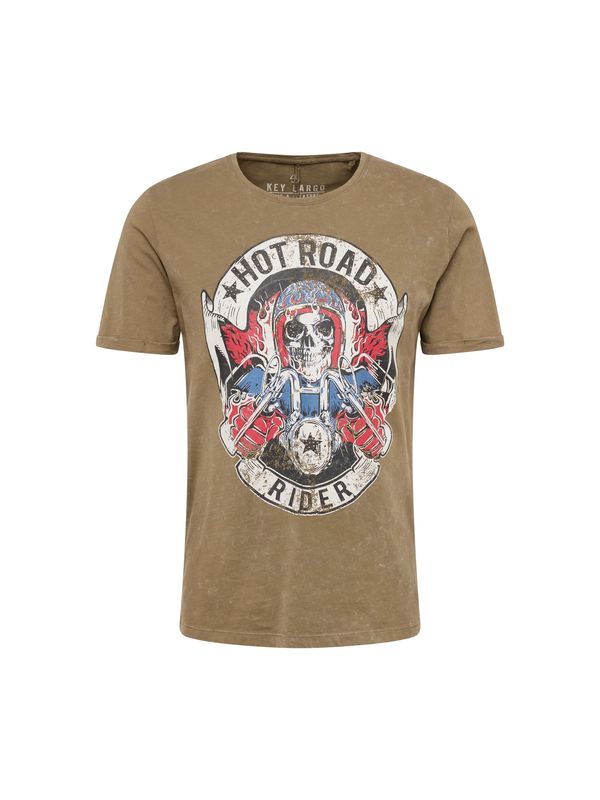 Key Largo Key Largo Majica 'HOT ROAD'  modra / kaki / rdeča / črna