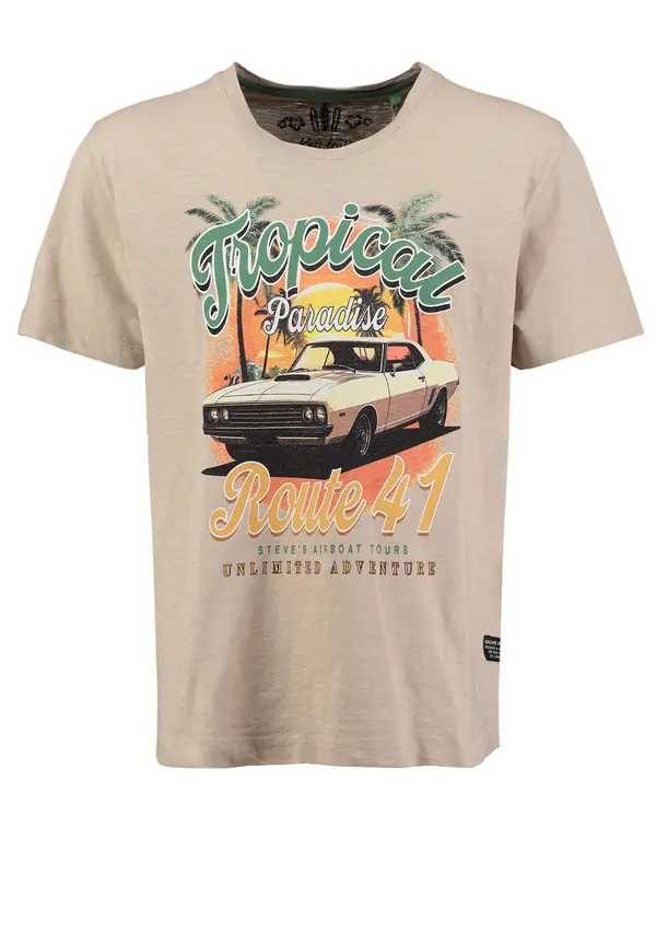 Key Largo Key Largo Majica 'KL Paradise'  temno bež