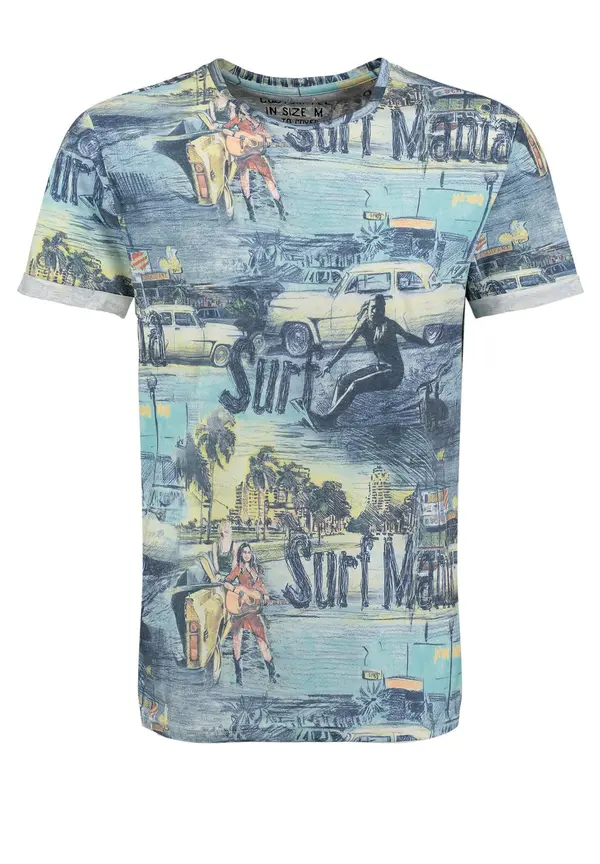 Key Largo Key Largo Majica 'KL Surf Mania'  modra