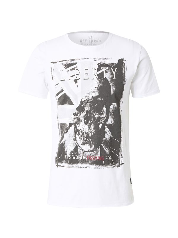 Key Largo Key Largo Majica 'Liberty'  siva / temno siva / črna / bela