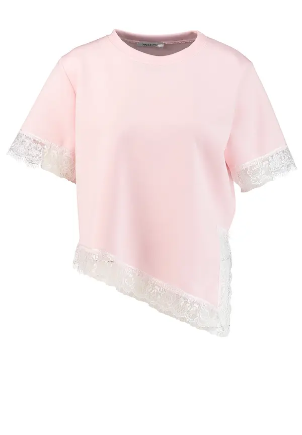 Key Largo Key Largo Majica 'Lolita'  pastelno roza / bela