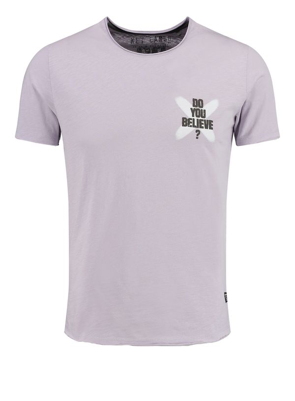 Key Largo Key Largo Majica 'MT BELIEVE'  sivka / črna / bela