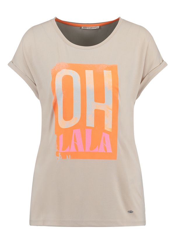 Key Largo Key Largo Majica 'Ohlala'  kit / orhideja / temno oranžna