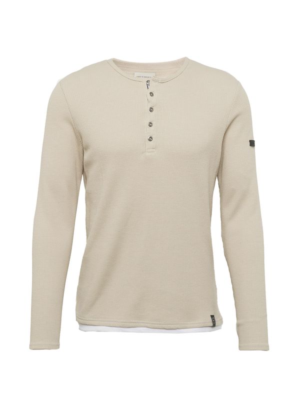 Key Largo Key Largo Majica 'SANDRO'  temno bež / črna / bela