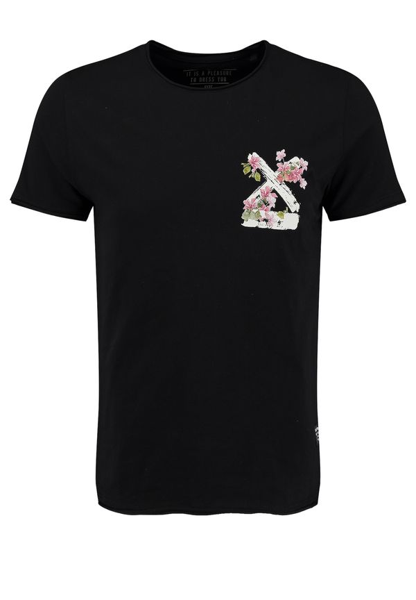 Key Largo Key Largo Majica 'SUMMER SPLASH'  mešane barve / črna