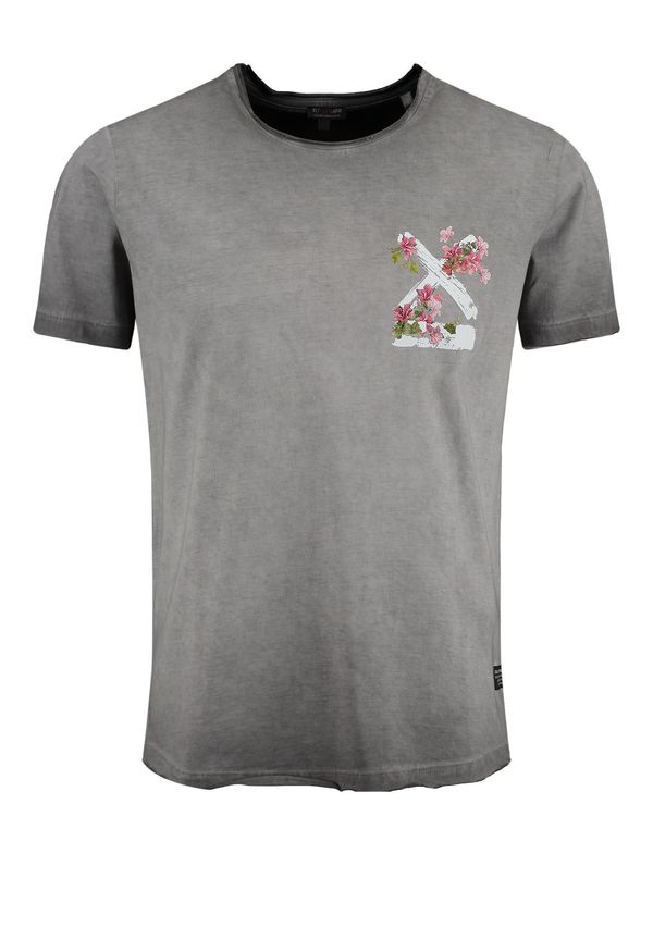 Key Largo Key Largo Majica 'Summer Splash'  siva / svetlo siva / zelena / staro roza