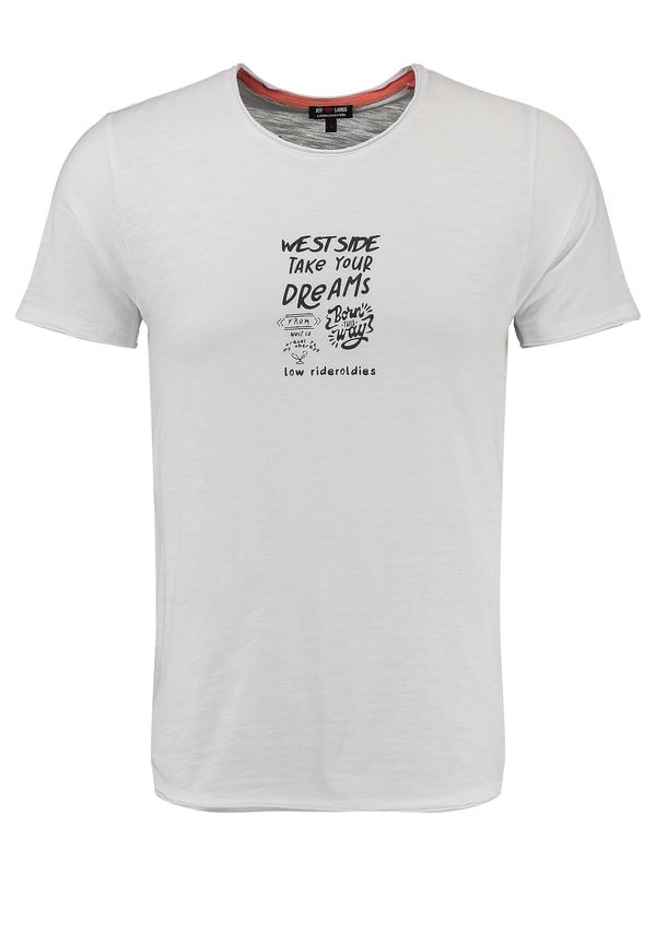 Key Largo Key Largo Majica 'WEST SIDE'  mešane barve / bela