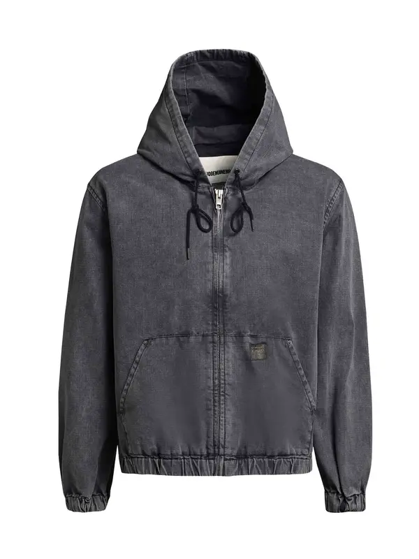 khujo khujo Prehodna jakna 'Darrel'  črn denim