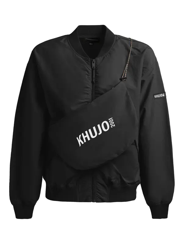 khujo khujo Prehodna jakna 'Facee'  črna / bela