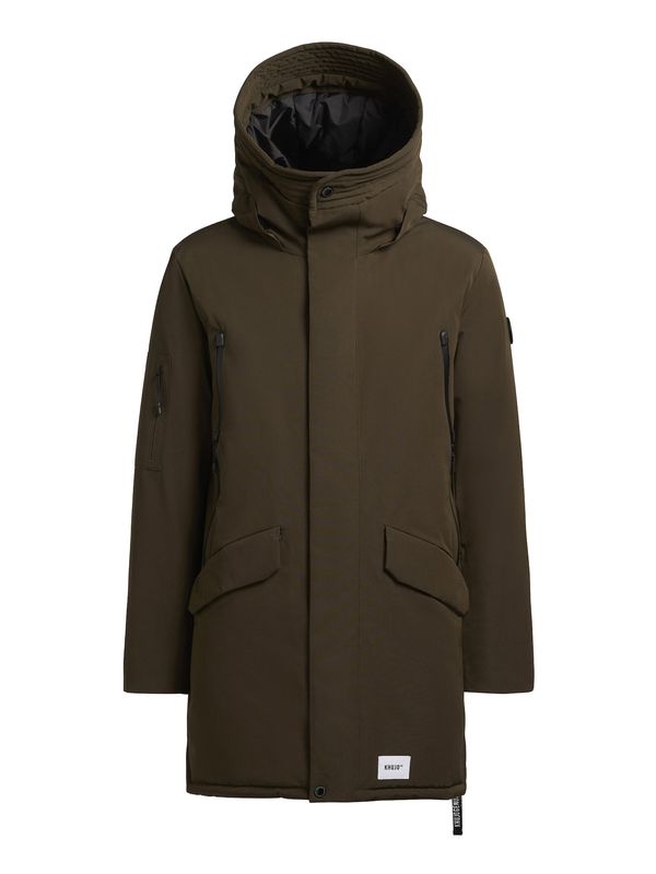 khujo khujo Zimski plašč 'Larc'  oliva / bela