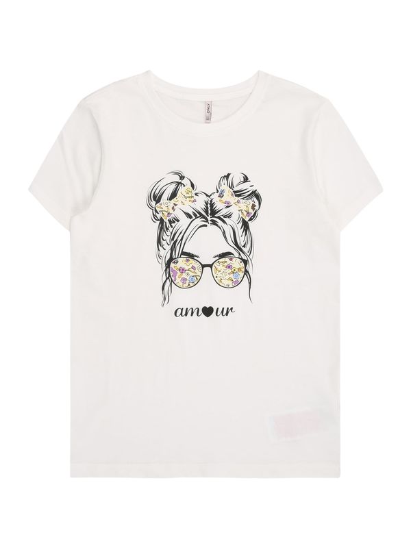 KIDS ONLY KIDS ONLY Majica 'KOGKITA'  pastelno rumena / majnica / črna / bela