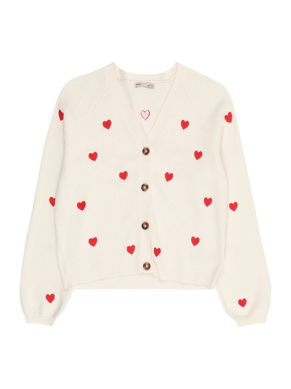 KIDS ONLY KIDS ONLY Pletena jopa 'KOGDANA'  kremna / rdeča