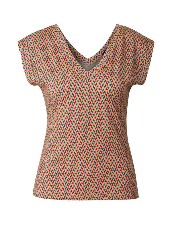 King Louie King Louie Majica 'Cocolupa'  bež / kobalt modra / smaragd / živo rdeča