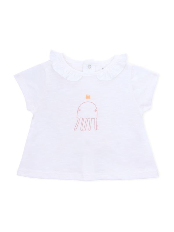 KNOT KNOT Majica 'Queen Octopus'  nude / svetlo oranžna / bela