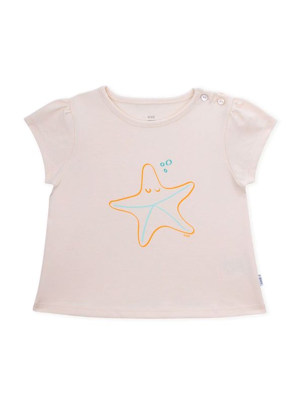 KNOT KNOT Majica 'Starfish'  bež / voda / oranžna