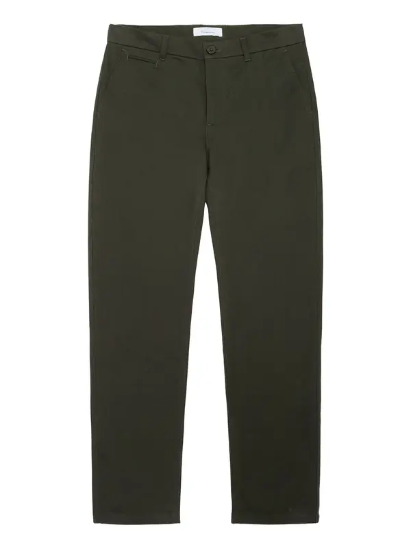 KnowledgeCotton Apparel KnowledgeCotton Apparel Chino hlače 'Chuck'  temno zelena