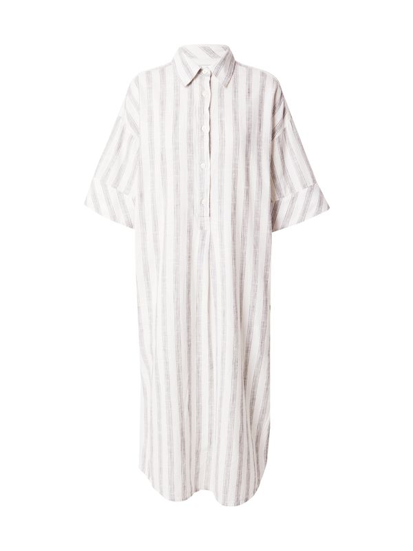 KnowledgeCotton Apparel KnowledgeCotton Apparel Dolga srajca  rjava / bela