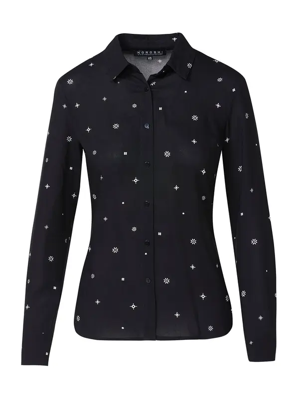 KOROSHI KOROSHI Bluza  črna / bela
