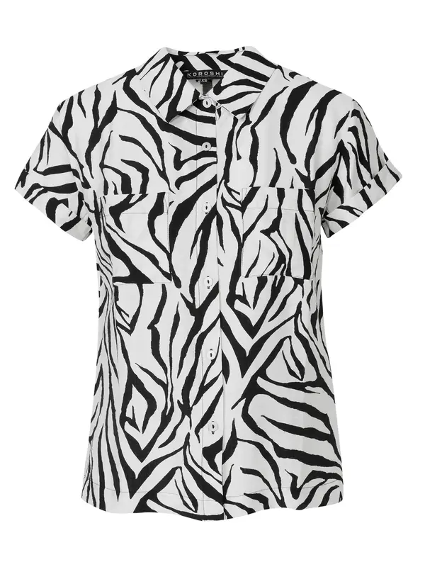 KOROSHI KOROSHI Bluza  črna / bela