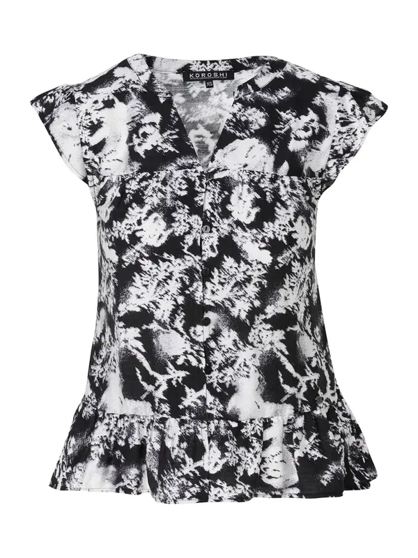 KOROSHI KOROSHI Bluza  črna / bela