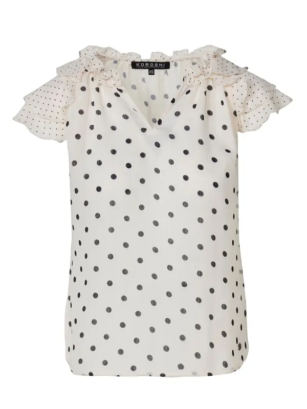 KOROSHI KOROSHI Bluza  črna / off-bela