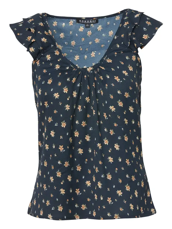KOROSHI KOROSHI Bluza  marine / kapučino / večbarvno zelena