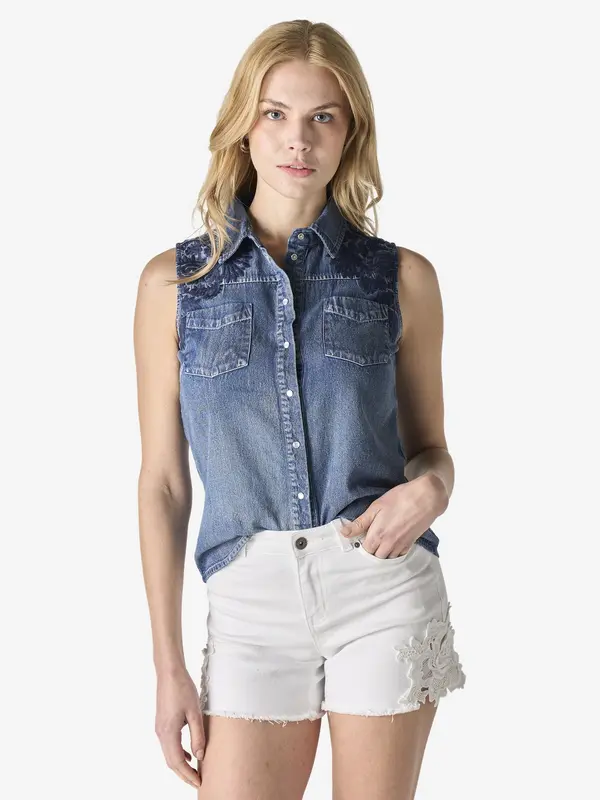 KOROSHI KOROSHI Bluza  moder denim