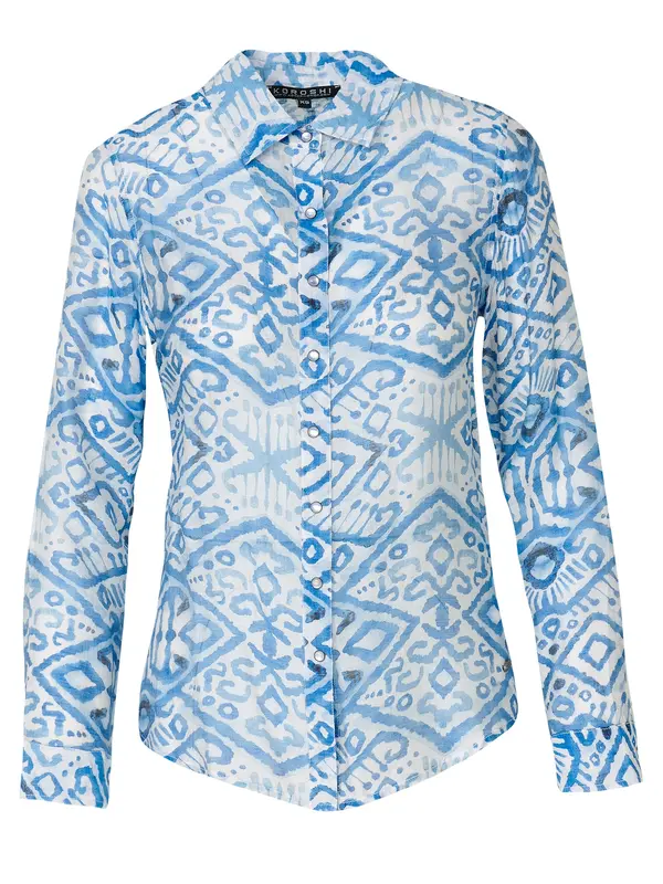 KOROSHI KOROSHI Bluza  modra / pastelno modra