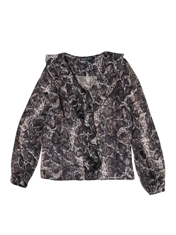 KOROSHI KOROSHI Bluza  siva / črna