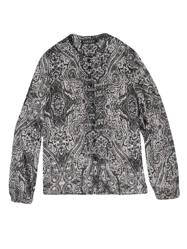 KOROSHI KOROSHI Bluza  siva / črna