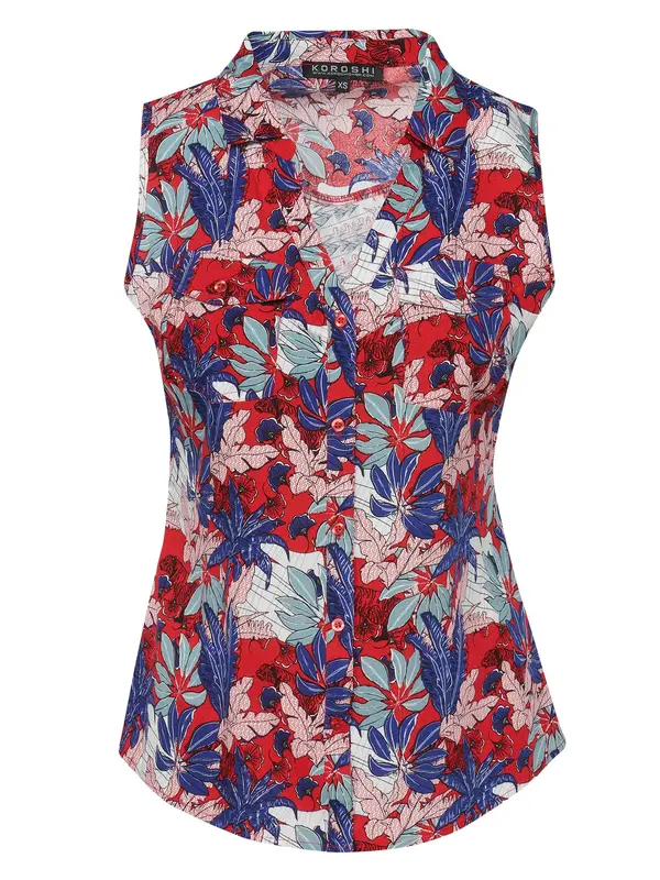 KOROSHI KOROSHI Bluza  svetlo modra / temno modra / rdeča / bela
