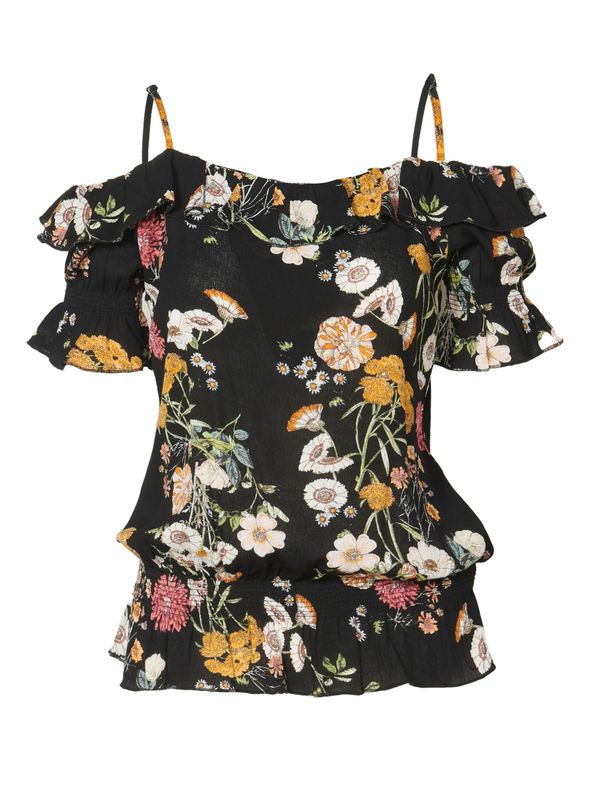 KOROSHI KOROSHI Bluza  žafran / jastog / črna / bela