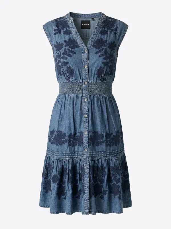 KOROSHI KOROSHI Dolga srajca  moder denim / temno modra