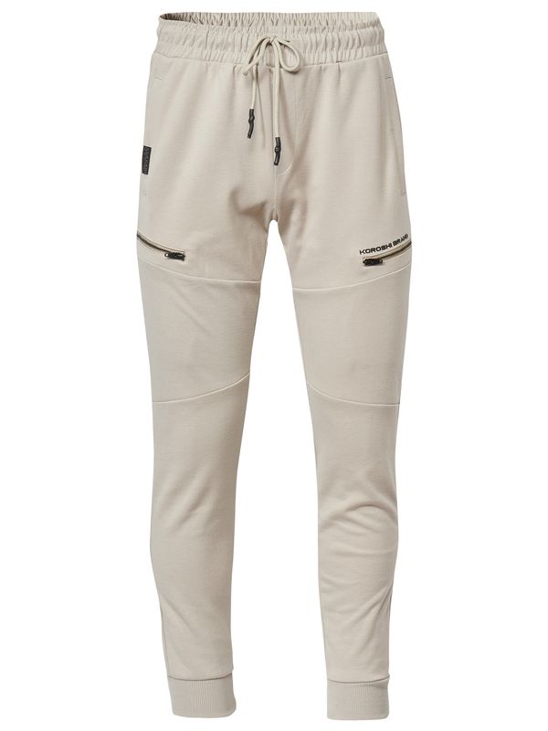 KOROSHI KOROSHI Hlače  svetlo bež / črna