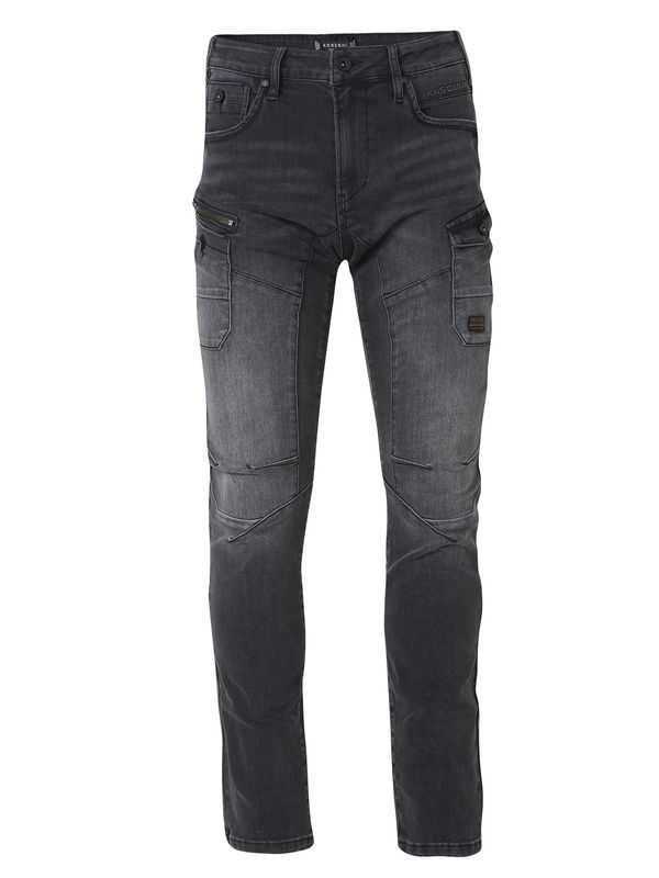 KOROSHI KOROSHI Kargo kavbojke  črn denim