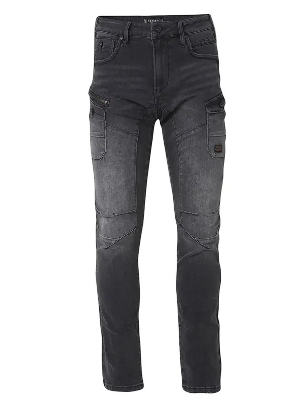 KOROSHI KOROSHI Kargo kavbojke  črn denim