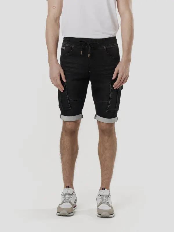 KOROSHI KOROSHI Kargo kavbojke  črn denim
