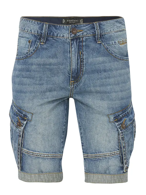 KOROSHI KOROSHI Kargo kavbojke  moder denim