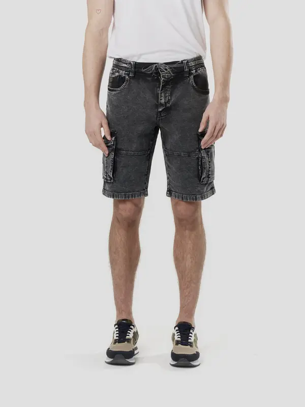 KOROSHI KOROSHI Kargo kavbojke  siv denim
