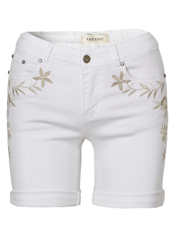 KOROSHI KOROSHI Kavbojke  bež / bela