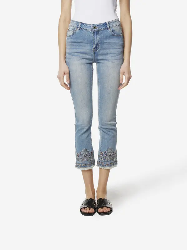 KOROSHI KOROSHI Kavbojke  moder denim / mešane barve