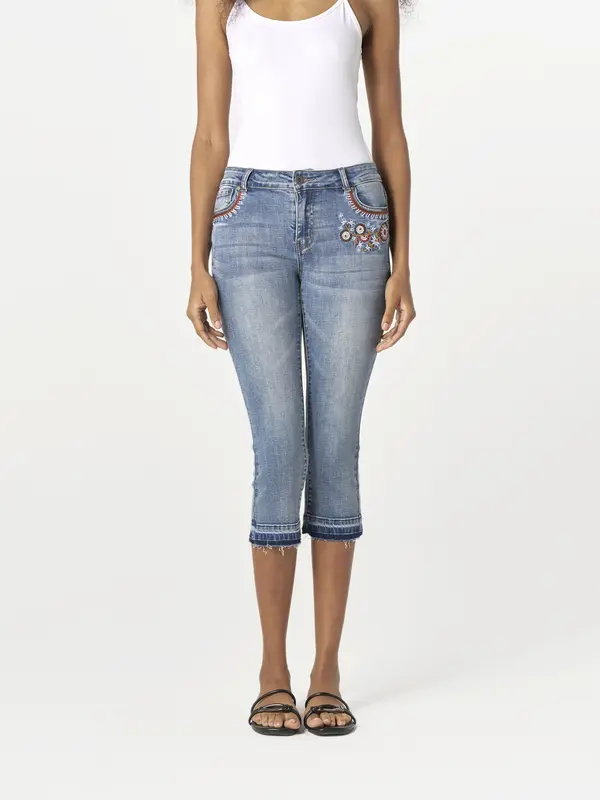KOROSHI KOROSHI Kavbojke  moder denim / mešane barve